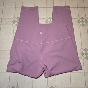 Lululemon Women's Align Ribbed High-Rise Leggings Pant 25" Size–10 Mauve Pink